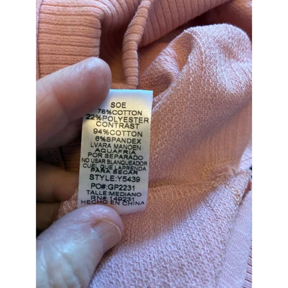 0169 NWT KORI Size Small Light Pink Hoodie - Picture 10 of 10